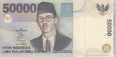 Indonésie 50000 Rupiah W.R. Soepratman