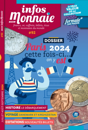 Infos Monnaie n°92 - Juillet, août, septembre 2024