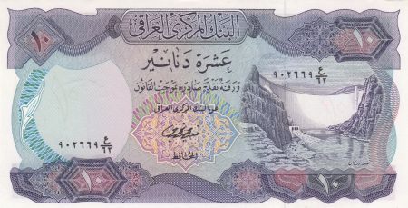 Irak 10 Dinars ND 1973 - Barrage