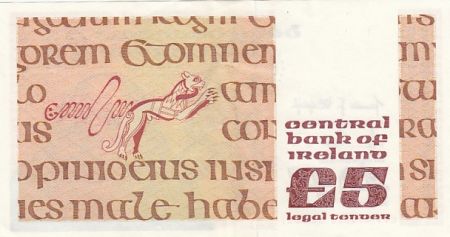 Irlande 5 pounds - John Scotus Eriugena - 1987 - P.71d