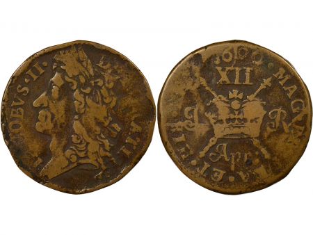 Irlande Irlande, Jacques II - 12 Pence - Avril 1690