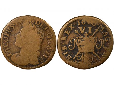 Irlande Irlande, Jacques II - 6 Pence - Mai 1689