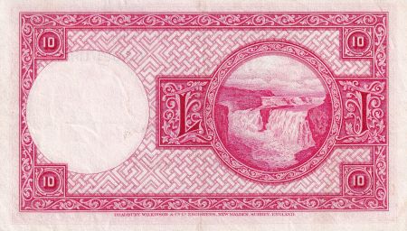 Islande 10 Kronur - J. Sigurdsson - Cascades - 1928 - Série C - P.33b