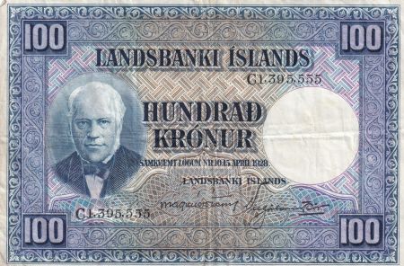 Islande 100 Kronur J. Sigurdsson - Moutons - 19(55-57)  - C.1.395.555