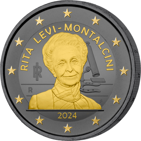 Italie 2 Euros Commémo. Ruthénium 2024 - Rita Levi-Montalcini