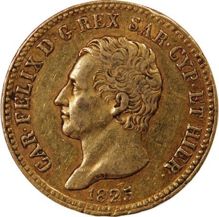 Italie ITALIE  CHARLES FELIX - 20 LIRE OR 1825 TURIN