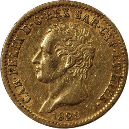 Italie ITALIE  CHARLES FELIX - 20 LIRE OR 1828 TURIN