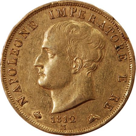 Italie ITALIE  NAPOLEON 1er - 40 LIRE OR 1812 M MILAN