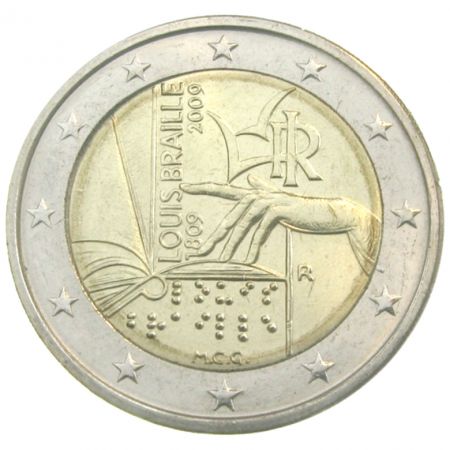 Italie Louis Braille - 2 Euros Commémo. 2009