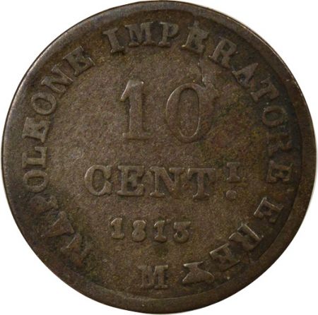 Italie Napoléon I - 10 Centesimi - 1813 M Milan