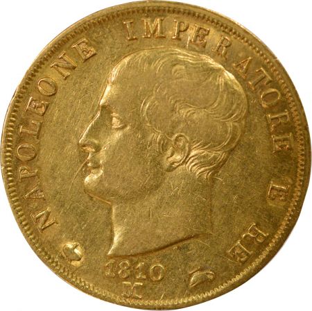 Italie Napoléon I - 40 Lire Or - 1810 M Milan