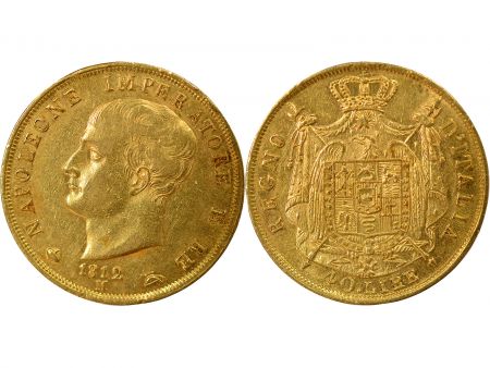 Italie Napoléon I - 40 Lire Or - 1812 M Milan