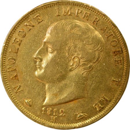 Italie Napoléon I - 40 Lire Or - 1812 M Milan