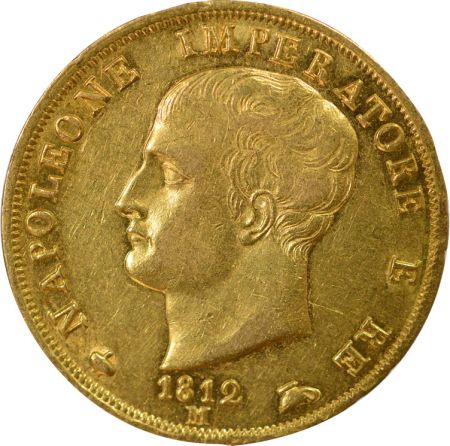 Italie Napoléon I - 40 Lire Or - 1812 M Milan