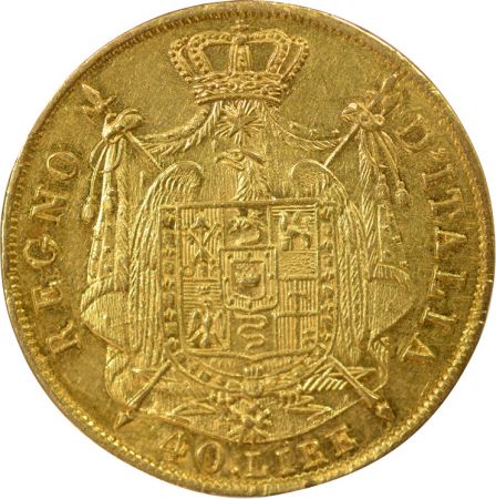 Italie Napoléon I - 40 Lire Or - 1812 M Milan