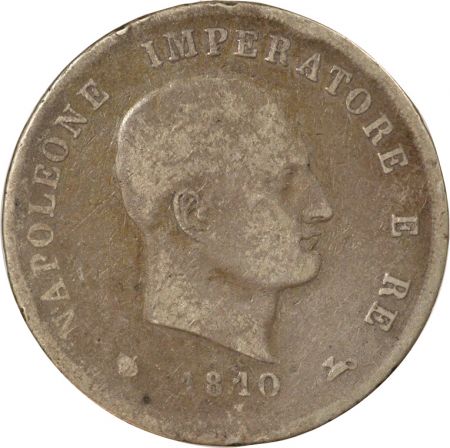 Italie Napoléon I - 5 Lire Argent - 1810 M Milan