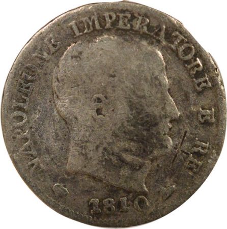 Italie Napoléon I - 5 Soldi Argent - 1810 M Milan