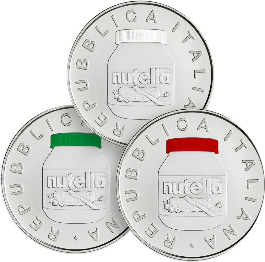 5 euros Italie 2021 FDC Nutella en couleur Vert