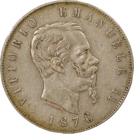 Italie Victor Emmanuel II - 5 Lire Argent - 1876 R Rome