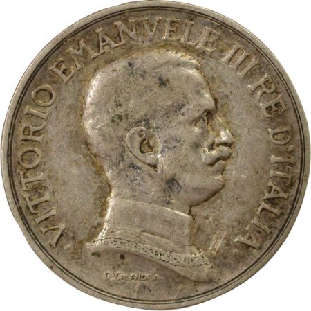 Italie Victor Emmanuel III - 1 Lire Argent - 1915 R Rome