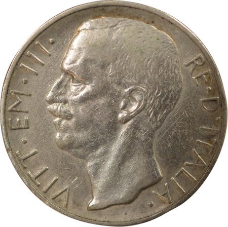 Italie Victor Emmanuel III - 10 Lire Argent - 1927 R Rome