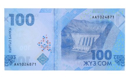 Kirghizstan 100 Som - Toktogul - Montagne Teniyri - 2023 - Série AA