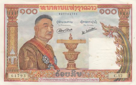 Laos 100 Kip - Général S. Vong - Laotienne - Série C.12 - 1957