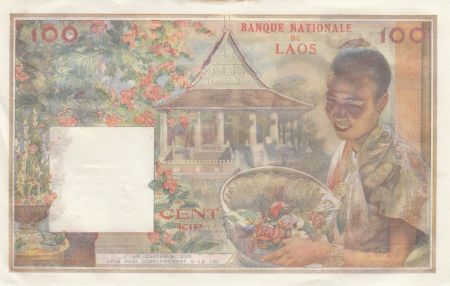 Laos 100 Kip - Général S. Vong - Laotienne - Série C.12 - 1957