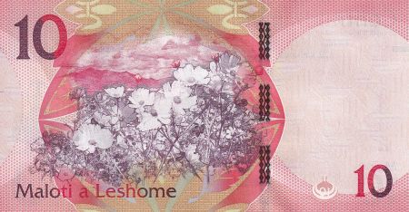 Lesotho 10 Maloti - Rois - Fleurs - 2021 - P.NEW