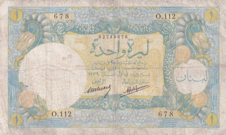 Liban 1 Livre - Banque de Syrie et du Liban - 1939 - Série O.112