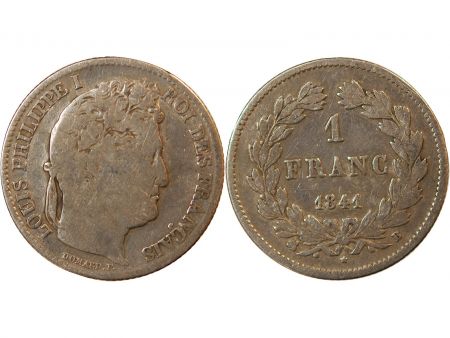 LOUIS PHILIPPE - 1 FRANC ARGENT 1841 B ROUEN