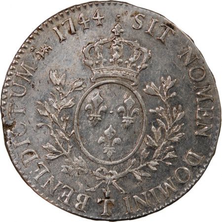 LOUIS XV - ECU AU BANDEAU ARGENT 1744 T NANTES