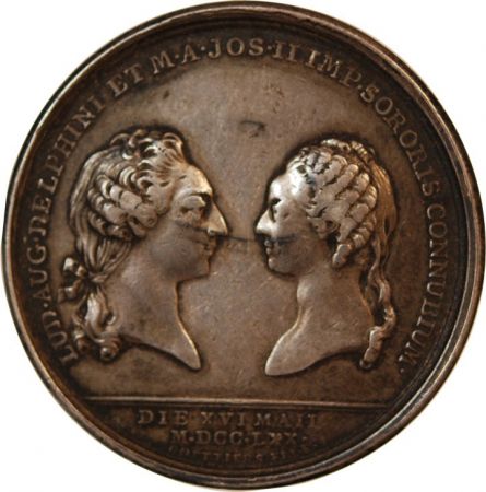 LOUIS XV - MEDAILLE ARGENT 1770 - Mariage du Dauphin avec Marie-Antoinette d\'Autriche