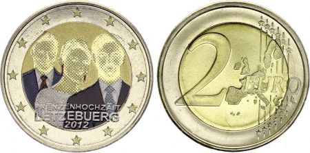 Luxembourg 2 Euros - Mariage princier - Colorisée - 2012