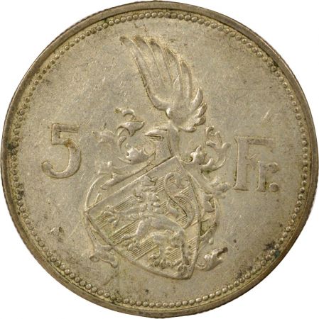 Luxembourg Charlotte - 5 Francs Argent - 1929