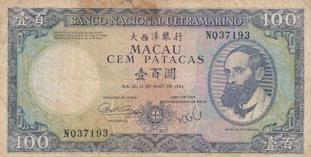 Macao 100 patacas - Baie de Praia Grande - BNU - 1984