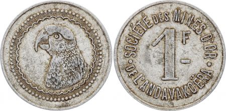 Madagascar 1 Franc, Perroquet - Mines d\'Or d\'Andavakoera - 1920