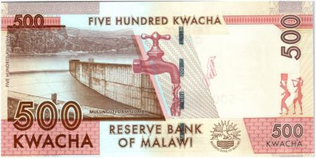 Malawi 500 Kwacha Jose Chilembwe - Barrage 2014