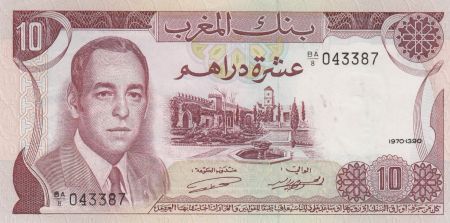 Maroc 10 Dirhams  Hassan II - 1970 - p.Neuf - P.57a