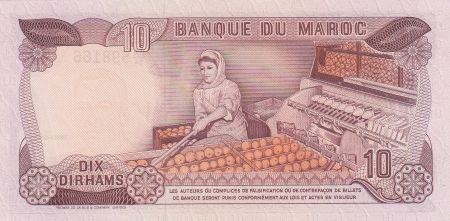 Maroc 10 Dirhams  Hassan II - 1985 -SUP - P.57b - Série BA/94