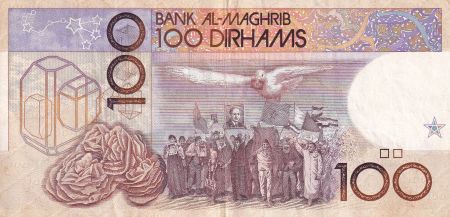 Maroc 100 Dirhams - Hassan II - 1987 - TTB+ - P.65a