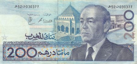 Maroc 200 Dirhams - Maroc - Hassan II - 1987