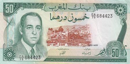 Maroc 50 Dirhams  Hassan II - 1970 - SUP - P.58a - Série CA/79