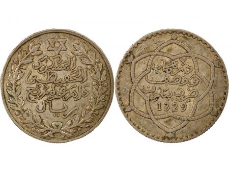 Maroc Abd al-Hafid -2 1/2 Dirham Argent - 1329 AH Paris