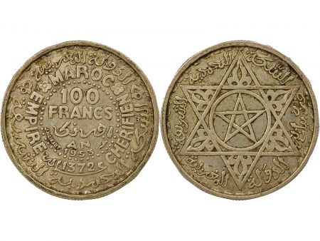 Maroc Mohammed V - 100 Francs Argent, Protectorat Français - 1372 AH Paris