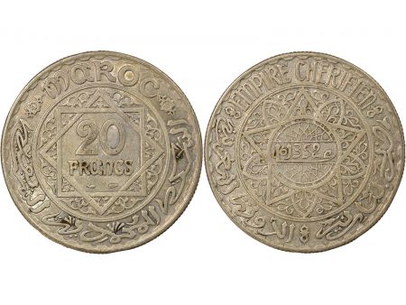 Maroc Mohammed V - 20 Francs Argent - 1352 AH