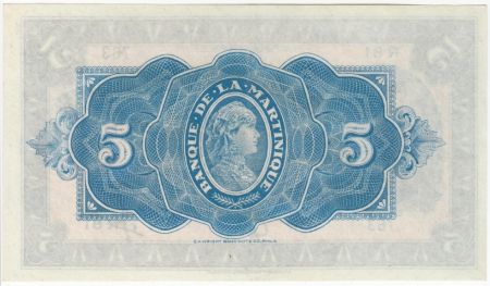 Martinique 5 Francs Liberté type US - 1945 Série R.81