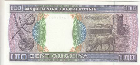 Mauritanie 100 Ouguiya - Instruments de musique - Vache  - 2002 - B.021