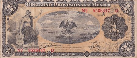 Mexique 1 Peso - Gobierno provisional de Mexico - 1915 - P.S1101