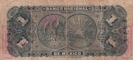 Mexique 1 Peso - M. Garcia Teruel - Locomotive - 1889